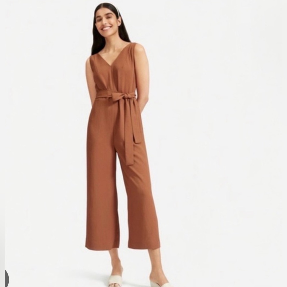 Everlane Japanese Go Weave Jumpsuit Toffee
